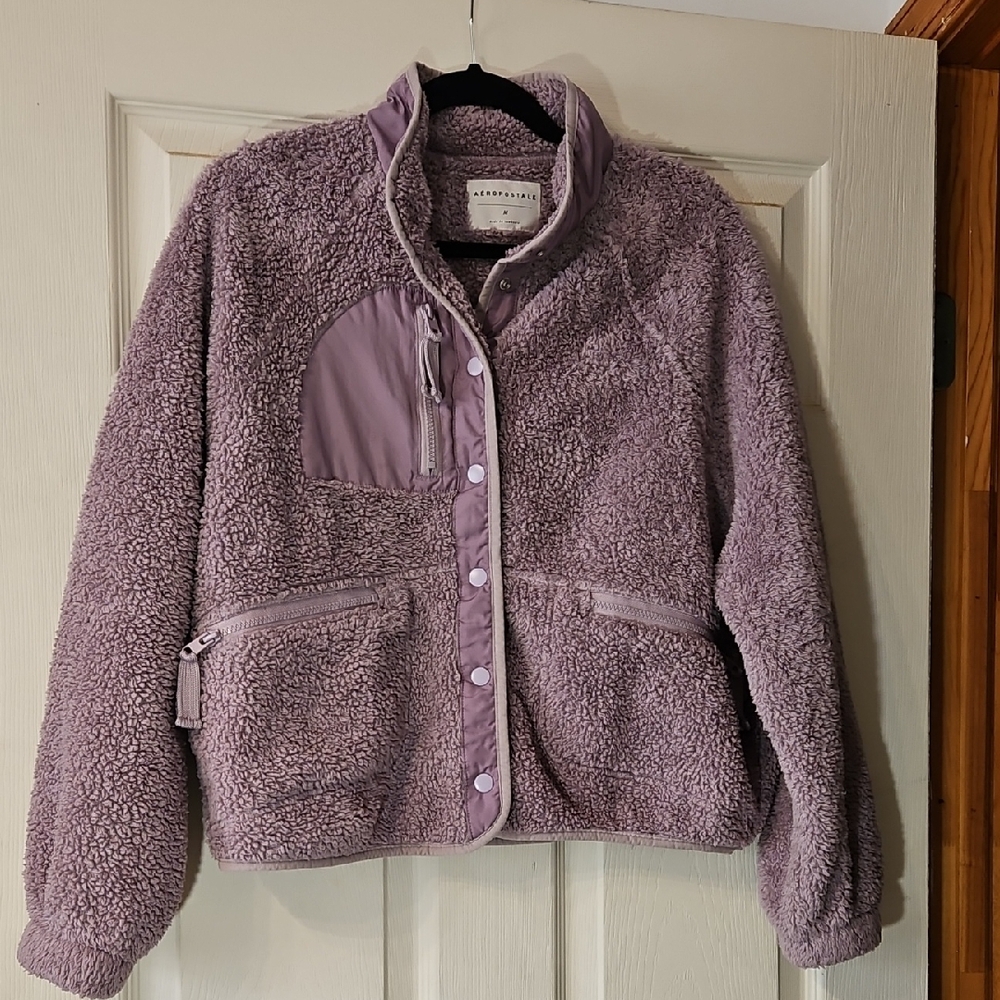 Aeropostale Lilac Sherpa Jacket